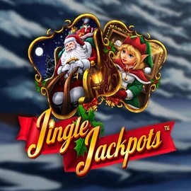 Jackpots logo of Jingle Jackpots from Dragon Gaming at Rocketplay casino