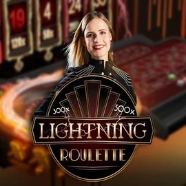 Official Live Casino logo: Lightning Roulette by Evolution at Rocketplay casino