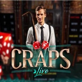 Live Craps logo – Live Casino by Evolution at Rocketplay casino