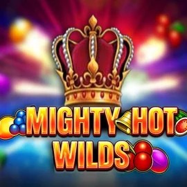 Mighty Hot Wilds slot logo by Inspired Gaming at Rocketplay casino