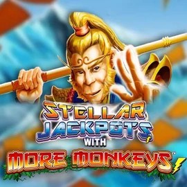 Official Jackpots logo: Stellar Jackpots with More Monkeys by Lightning Box Game at Rocketplay casino