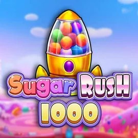 Sugar Rush 1000 slot logo by Pragmatic Play at Rocketplay casino